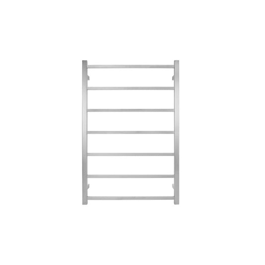 TRANQUILLITY JERSEY 7 BAR SQUARE HEATED TOWEL WARMER 920H*620W*120D- BRUSHED STAINLESS