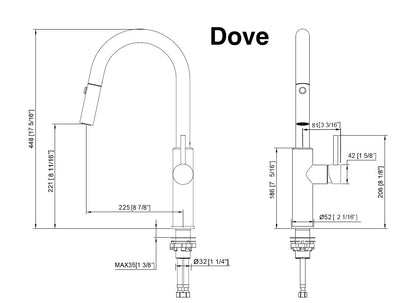 DOVE GOOSENECK PULLOUT KITCHEN SINK MIXER | 4 COLOURS