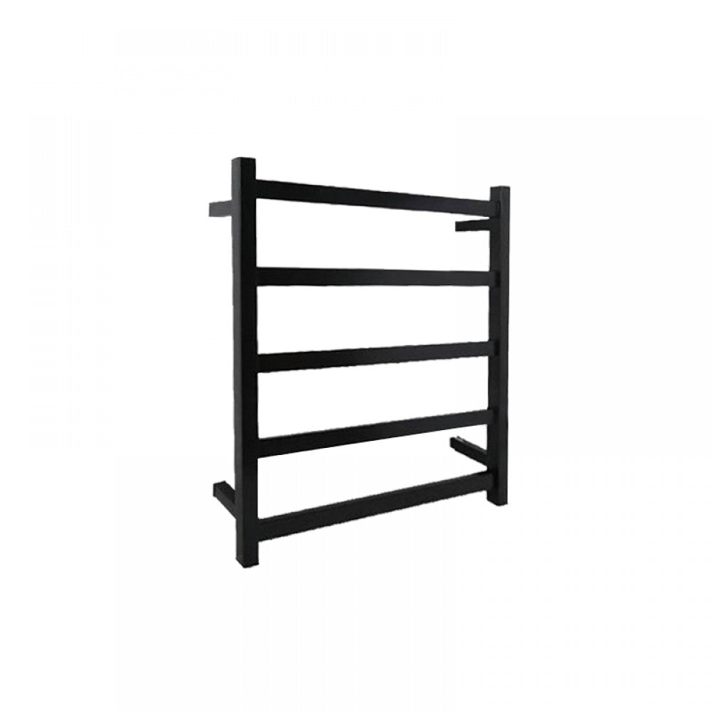 5 BAR SQUARE HEATED TOWEL RAIL 530H*600W*120D ZNY- MATTE BLACK