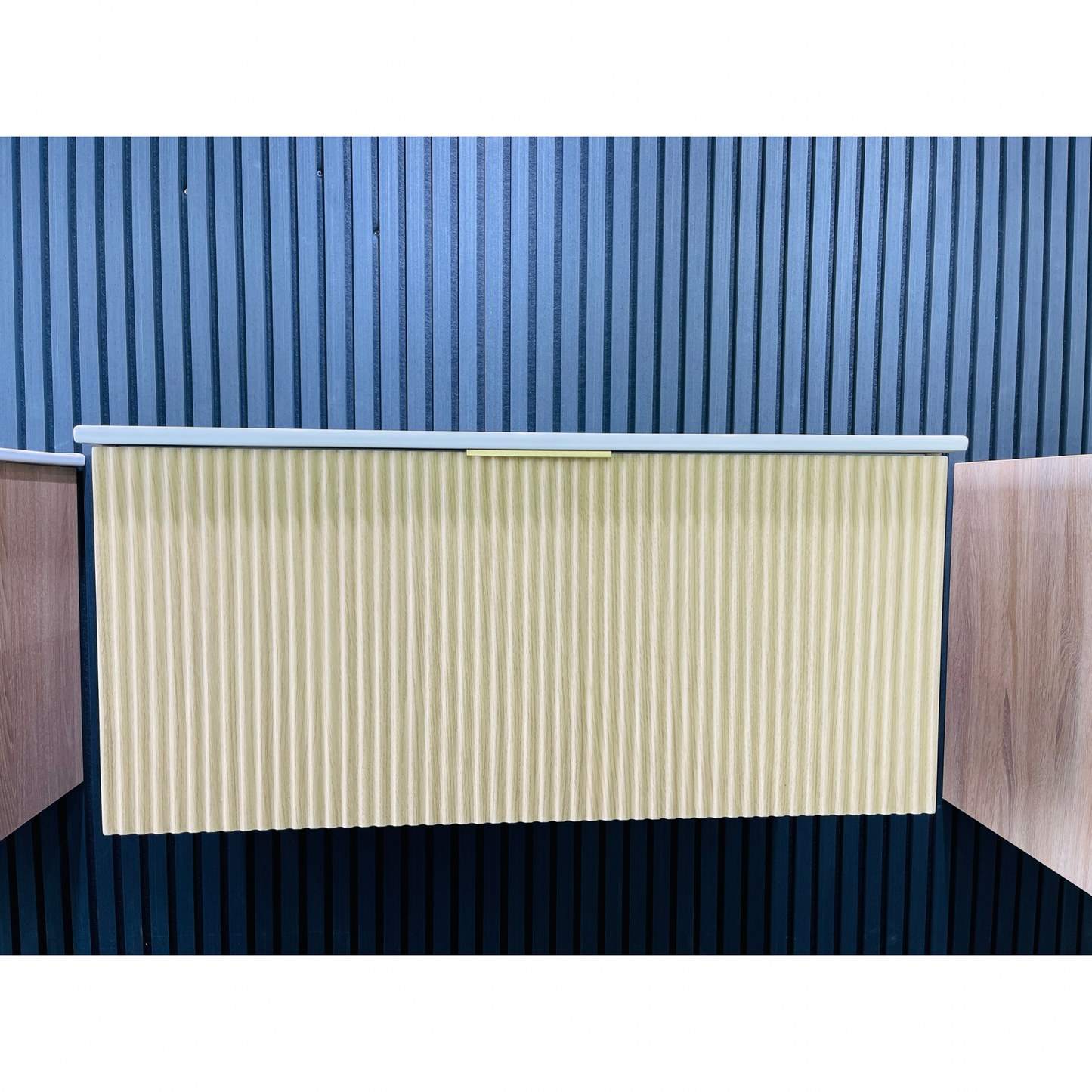 MEHER FLUTED OAK WALL HUNG VANITY | 900MM |PLYWOOD