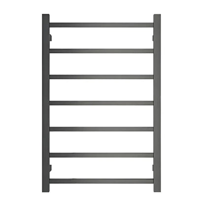 7 BAR SQUARE HEATED TOWEL RAIL DN 750H*500W*120D- BRUSHED GUNMETAL