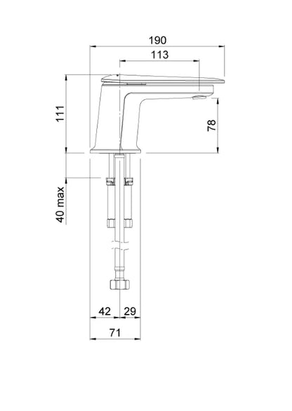METHVEN AIO BASIN MIXER ALL PRESSURE - CHROME