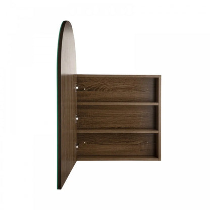 ARCH MIRROR CABINET - NATURAL OAK 610X900MM