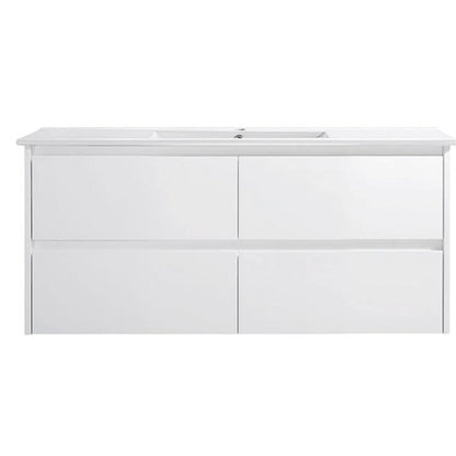 JL GLOSS WHITE WALL HUNG VANITY | 1200MM | PLYWOOD | SINGLE BASIN