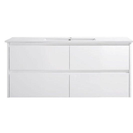 JL GLOSS WHITE WALL HUNG VANITY | 1200MM | PLYWOOD | SINGLE BASIN