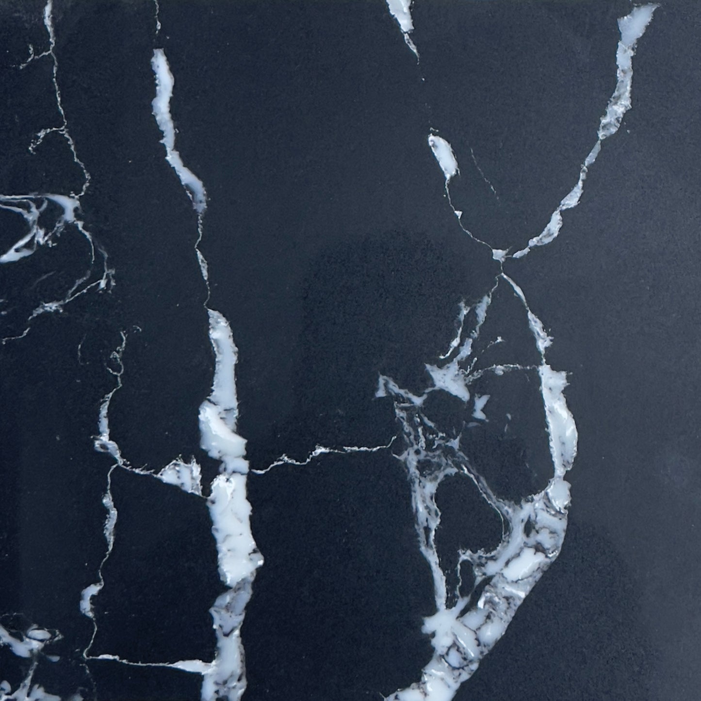 Nebula Black Marble Vein Engineered Quartz Stone | Custom Vanity Benchtop NZ