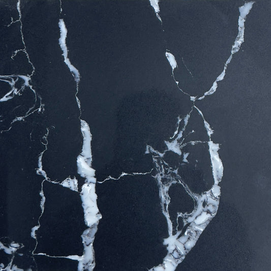 Nebula Black Marble Vein Engineered Quartz Stone | Custom Vanity Benchtop NZ