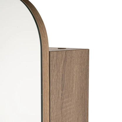 ARCH MIRROR CABINET - NATURAL OAK 610X900MM