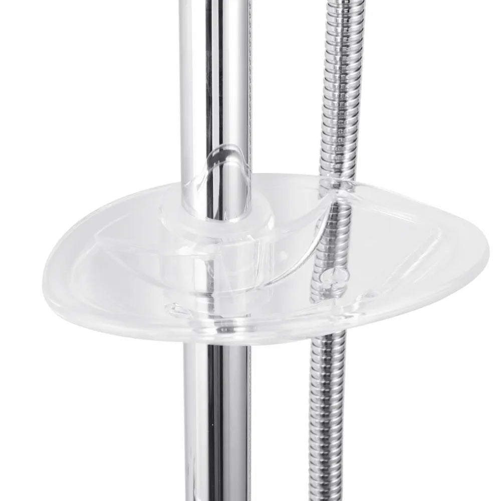 OPAL ROUND CHROME SHOWER SLIDE WITH SOAP DISH
