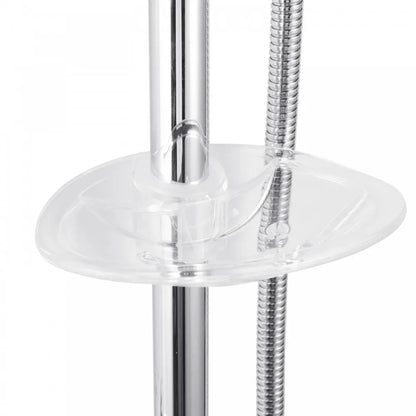 OPAL ROUND CHROME SHOWER SLIDE WITH SOAP DISH