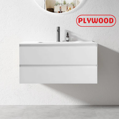 NELSON WALL HUNG VANITY | 1000MM | GLOSS WHITE | PLYWOOD - The Tile Collection™