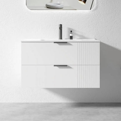 900MM AURA WALL HUNG VANITY WHITE | PLYWOOD - The Tile Collection™