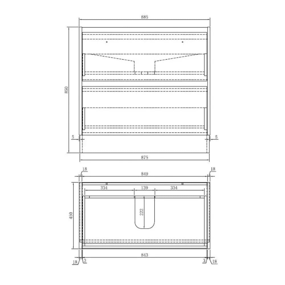 900MM POLO GLOSS WHITE PLYWOOD FREESTANDING VANITY WITH CERAMIC TOP