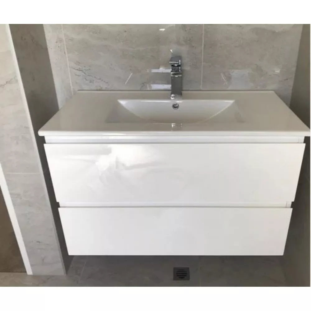 NELSON WALL HUNG VANITY | 600MM | GLOSS WHITE | PLYWOOD - The Tile Collection™