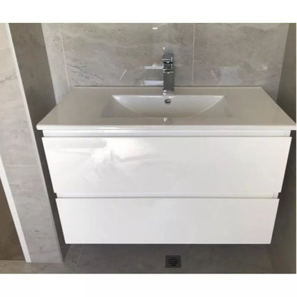 750MM NELSON GLOSS WHITE PLYWOOD WALL HUNG VANITY