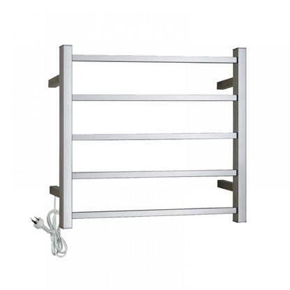 5 BAR SQUARE HEATED TOWEL RAIL 530H*600W*120D- CHROME