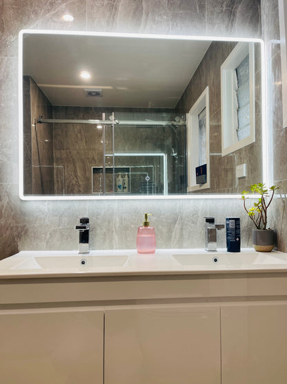 1200X800MM FRONT-LIT LED MIRROR  WITH DEMISTER DN | TOUCH CONTROL | 3 COLOUR TEMPERATURES