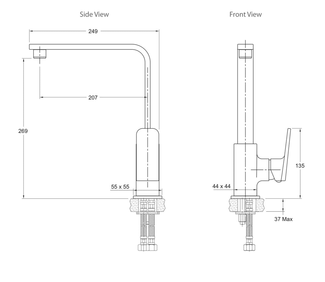 Kitchen Taps NZ | Premium Kitchen Sink Mixers in Black, Brass, Gunmetal ...