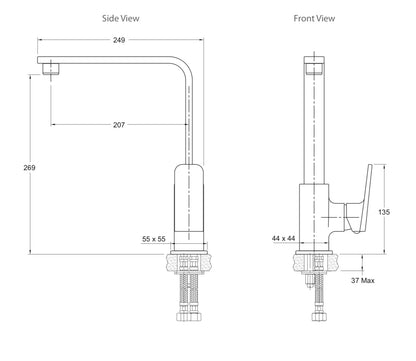 ENGLEFIELD MILANO KITCHEN MIXER CHROME - The Tile Collection™