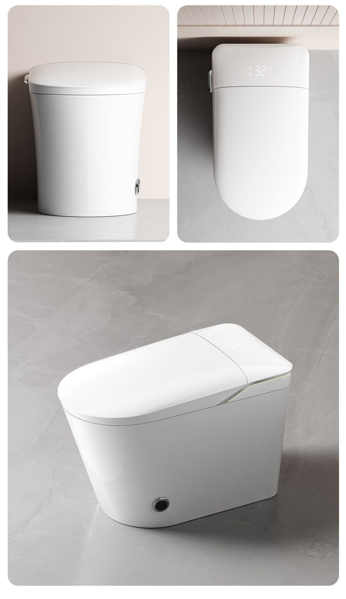 Iris Intelligent Smart Toilet NZ | One-Piece Bidet Toilet with Auto Flip Lid, Heated Seat, Warm Air Dryer & Night Light – White