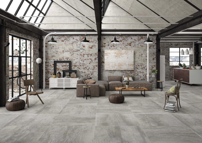 ACIER SILVER MT CONCRETE LOOK PORCELAIN TILES $59/SQM - The Tile Collection™