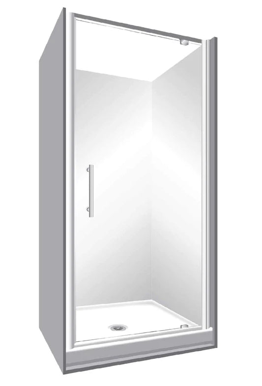 750x900x750MM ALCOVE SHOWER ENCLOSURE WITH SWING DOOR - CHROME