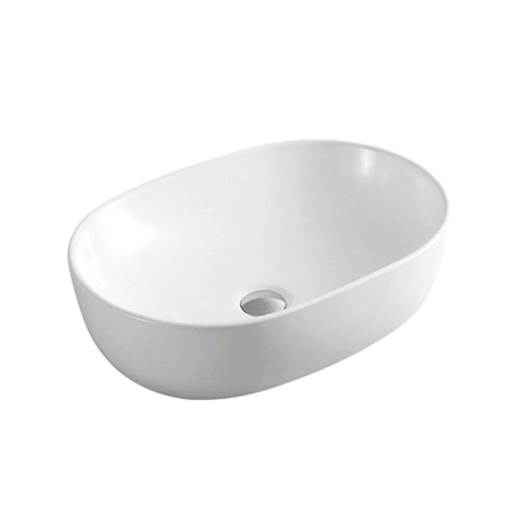 OVAL CERAMIC BASIN BC| GLOSS WHITE | 480*345*140*MM