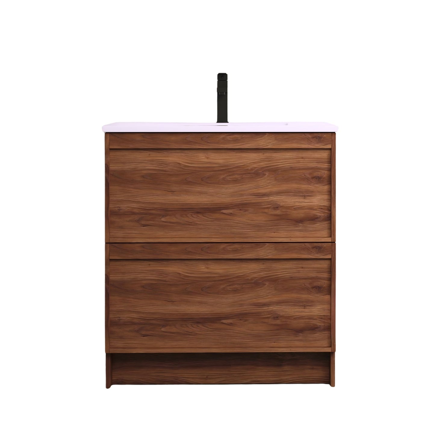 Wooden Floor standing Vanity 750mm with 2 Drawers and Ceramic Basin