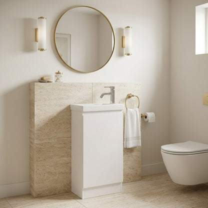RS40 400MM FLOORSTANDING VANITY |WHITE WITH TOP