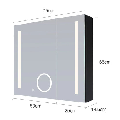 750MM LED MIRROR CABINET WITH BUILT IN MAGNIFYING MIRROR - The Tile Collection™