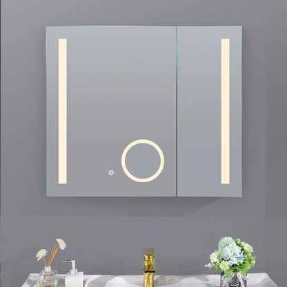 750MM LED MIRROR CABINET WITH BUILT IN MAGNIFYING MIRROR - The Tile Collection™