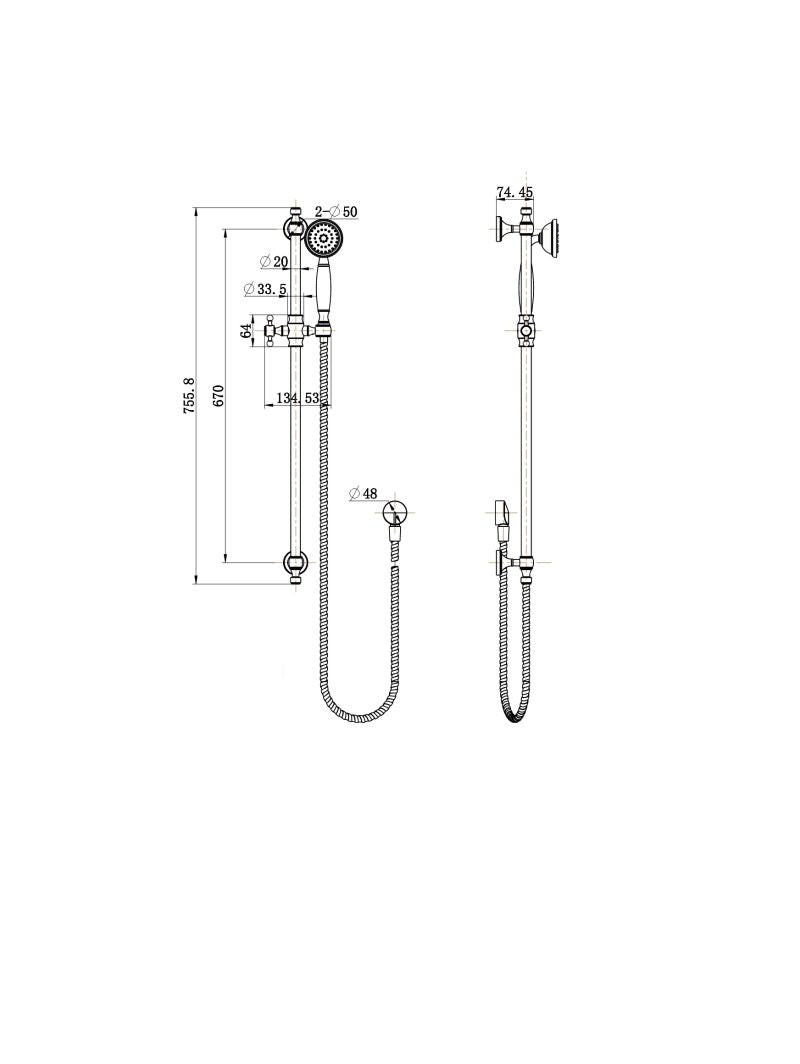 BORDEAUX SHOWER ON RAIL | 4 COLOURS (ONLINE ONLY)