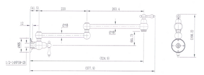 BORDEAUX KITCHEN POT FILLER | 4 COLOURS (ONLINE ONLY)