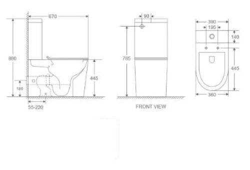 BROOKLYN OVERHEIGHT BACK TO WALL TOILET SUITE