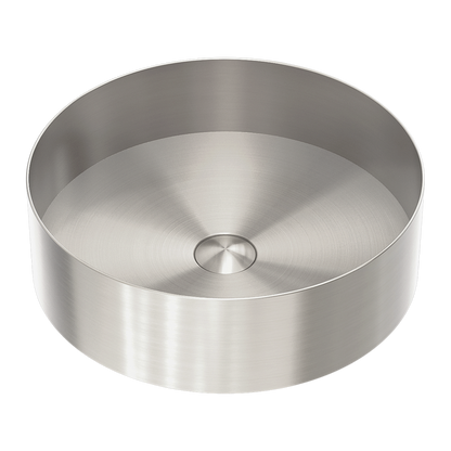 OPAL 400MM ROUND STAINLESS STEEL VESSEL BASIN - BRUSHED STAINLESS