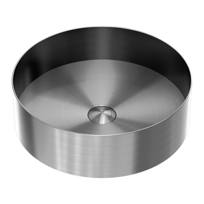 OPAL 400MM ROUND STAINLESS STEEL VESSEL BASIN - BRUSHED GUNMETAL
