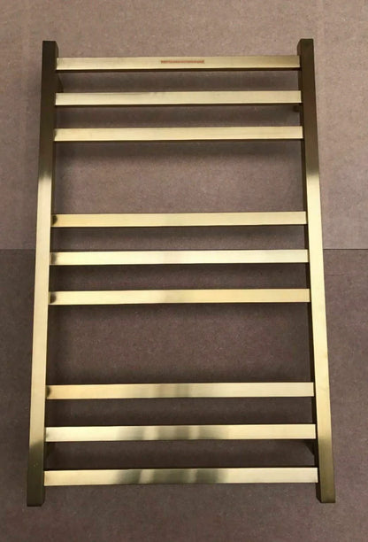 9 BAR SQUARE HEATED TOWEL RAIL HTR 1200H*600W*110D- BRUSHED GOLD