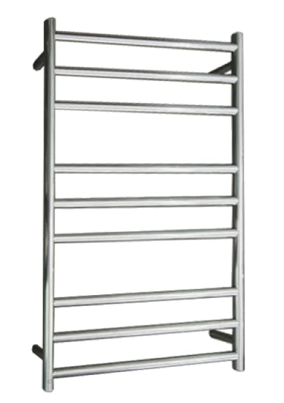 9 BAR ROUND HEATED TOWEL RAIL HTR 120H*600W*110D- CHROME
