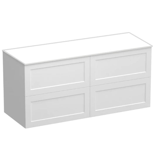 HAMPTON WALL HUNG VANITY | 1200MM | SHAKER STYLE | PLYWOOD | SINGLE BASE CABINET ONLY - The Tile Collection™