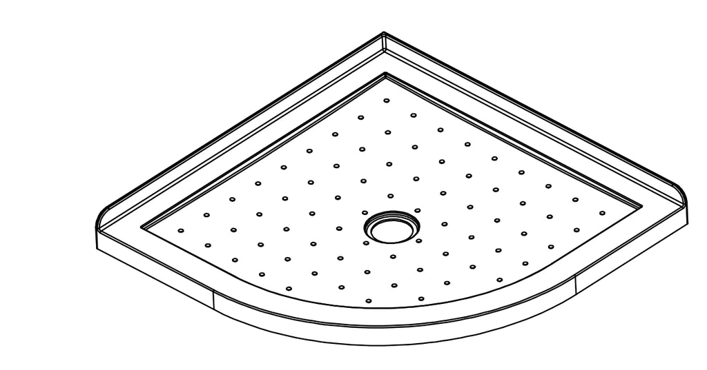 900X900MM ROUND SHOWER ENCLOSURE KIT - BLACK - The Tile Collection™