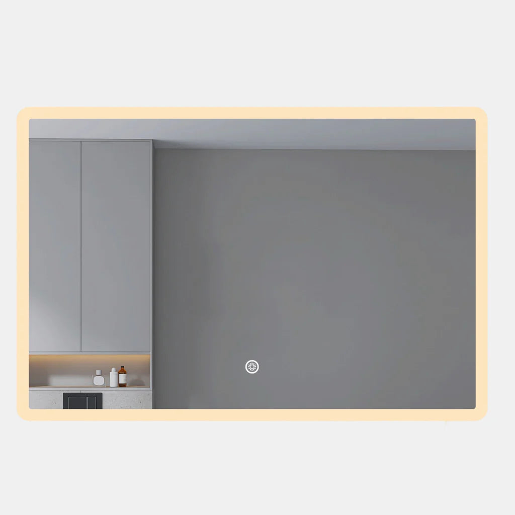 1200X800MM RECTANGLE LED MIRROR WITH RIM | DEMISTER |TOUCH SWITCH | 3 COLOURS BC - The Tile Collection™