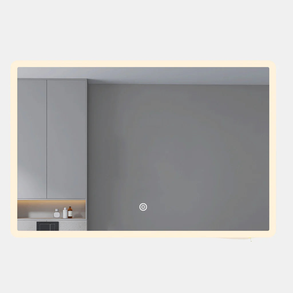 1200X800MM RECTANGLE LED MIRROR WITH RIM | DEMISTER |TOUCH SWITCH | 3 COLOURS BC - The Tile Collection™