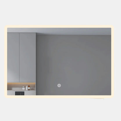 1200X800MM RECTANGLE LED MIRROR WITH RIM | DEMISTER |TOUCH SWITCH | 3 COLOURS BC - The Tile Collection™