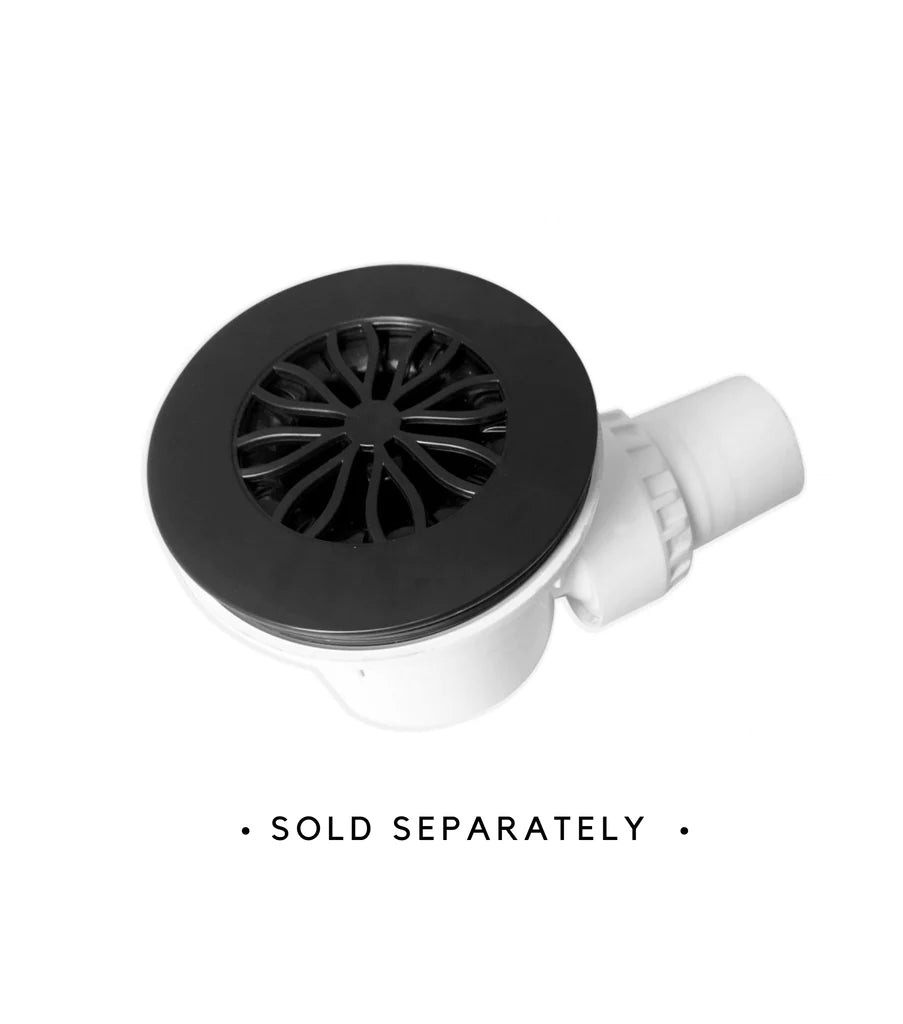 900X900MM ROUND SHOWER ENCLOSURE KIT - BLACK - The Tile Collection™