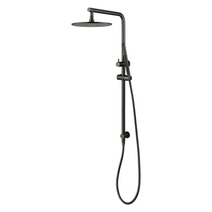 CHASE PREMIUM ROUND TWIN SHOWER SET - BRUSHED GUNMETAL
