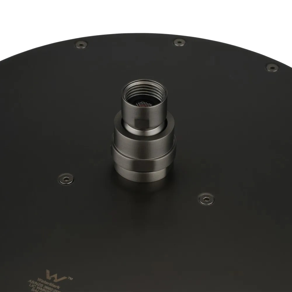 CHASE PREMIUM ROUND TWIN SHOWER SET - BRUSHED GUNMETAL