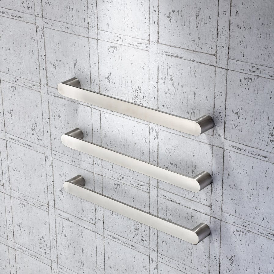 12V ROUND HORIZONTAL SINGLE HEATED TOWEL BAR | 600MM | 5 COLOURS | DN