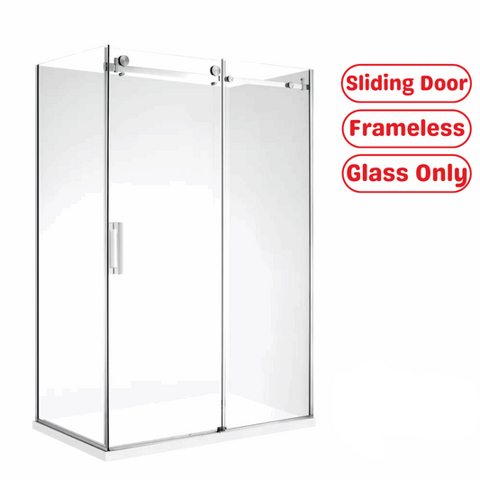 1200X900MM FRAMELESS SLIDING DOOR SHOWER ENCLOSURE- CHROME - The Tile Collection™
