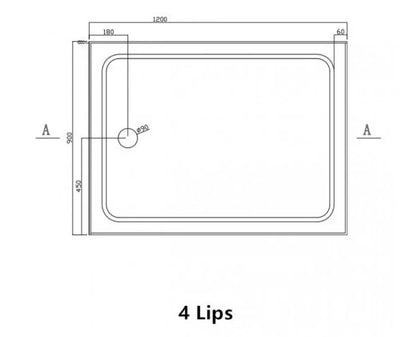 900X1200X900MM ALCOVE SHOWER ENCLOSURE WITH SLIDING DOOR - CHROME - The Tile Collection™