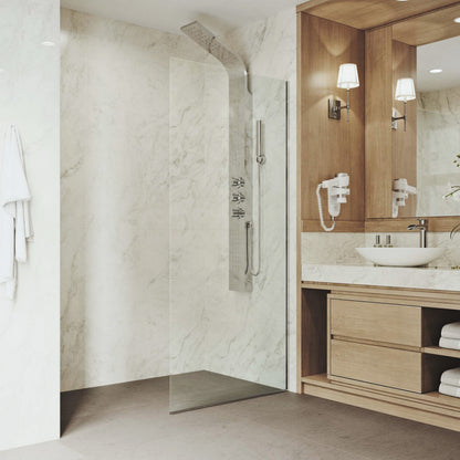 WALK IN SHOWER PANEL | CHROME | 900MM